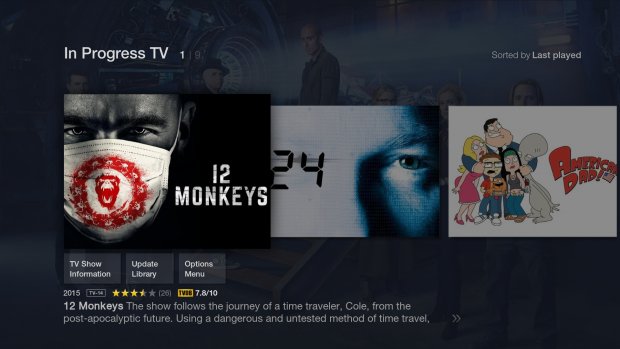 FTV Skin f&uuml;r Kodi - Fernsehserien-Bereich (Bild: Hitcher)